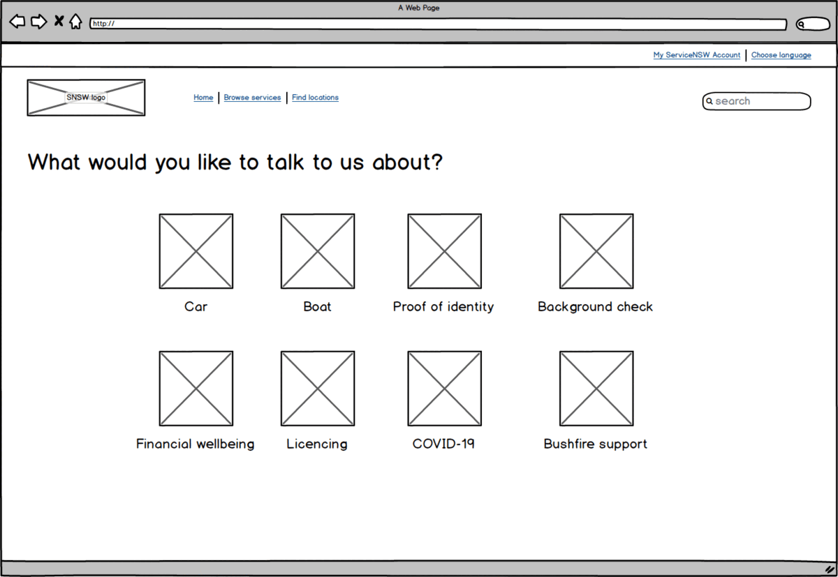 Low-fidelity wireframes of the booking flow